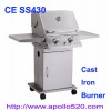 Deluxe 2 Burner Gas BBQ with cast iron burner