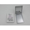 Metal Craft White Travel Makeup Mirrors Double Sided With Logo Printing