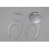 Promotion Gifts Travel Makeup Mirrors For Doctor , Tooth Shape Portable Cosmetic Mirror