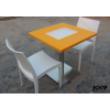 Modern Design Solid Surface Cafeteria Artificial Stone Dining Tables