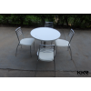 White Dining Table Set, White Round Dining Set, Luxury Italian Dining Tables