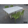 Customized Artificial Marble Chairs And Tables For Cafe