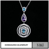N663 Costume Jewelry Rhodium P