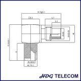 RF SMC Male Right Angle Crimp