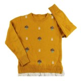 girl's elegant embroidery plai