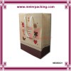 Glossy printing luxury red shopping bags with paper hang tag