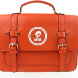 Tape Decorated Pu Laptop Bag