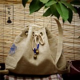 Embroider Fabric Bucket Bag