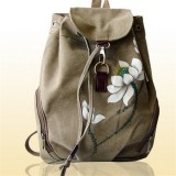 Silk Print Canvas Backpack