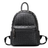Woven Leather Backpack