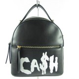 Silk Print Leather Backpack