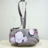 Embroider Canvas Shoulder Bag