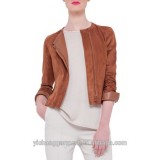 Women Leather Jacket With Zipp