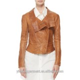 Women Leather Jacket With Pont