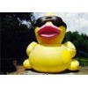 EN14960 Anti - UV Inflatable Yellow Duck 4m Lovely Giant Inflatable Animal