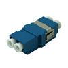 Plastic LC - LC Fiber Optic Adapters Blue Color Duplex Single Mode With Flange
