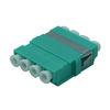 Blue / Green Fiber Optic Adapters Plastic Quad Single mode / Multimode