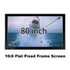 Home Theater Room Flat Projection Screen 80inch , DIY Flat Fixed Frame Wall Mount Projection Screens