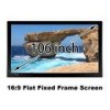 Home Movie 106 Inch Projection Screen Fabric , Wall Mount Projection Screen With Clear Picture