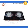 Tempered glass two burner table gas stove with infrared burner