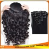 Indian Peruvian Virginhuman hair clip-in hair extensions