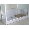 Rectangular Shower Stall Sliding Glass Doors Corner Open Bathtub Replacement