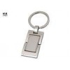 Rocking Style Square Metal Key Ring Personalized With 32mm Flat Chain