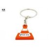 Customized Style Retro PVC Key Ring Lightweight Orange Color 18g