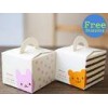 Biodegradable Single Cute Cookie Cake Boxes With Window Varnishing Printing Handling