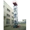 Portable motorized aerial mobile scissor lift platform, 14 meters height