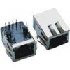 Shielded RJ45 Magnetic Jack With Filter , Rj45 Cat5 Connector Single Port With LED
