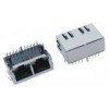 Ethernet Network RJ45 Female Jack , 1x2 Port RJ45 PCB Connector Modules With Shield
