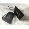 Both Side Silver Logo Art Paper Clothing Hang Tags With Black Waxed Cord