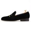 Red Bottom Mens Velvet Loafers Rubber Outsole Color Customized For Business