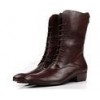 Chunky Heel Mens Lace Up Ankle Boots , Waterproof Military Retro Combat Ankle Boots