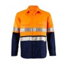 LS Two Tone Hi Vis Shirt with Press Stud and 9920 Tape