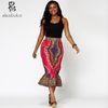 Bodycon Dashiki African Maxi Skirts And Dresses Slim Fit Fishtail Hem