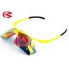 Fashion Style Neon Yellow Lense Sports Sunglasses , Wrap Around Prescription Safety Glasses