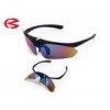 Stylish Mirror Coating Mountain Bike Cycling Glasses , Clip On Flip Up Sunglasses