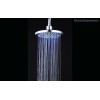 LED overhead showerhead round blue colour temperature controlled one function no battery