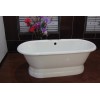 Chape pedestal double ended cast iron bathtub