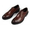 Any Logo Mens Leather Dress Shoes With Stitches Britain Styles Brown Leather Dress Shoes