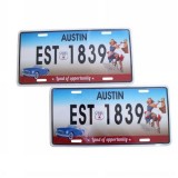 Aluminum Decorated License Pla