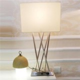 Contemporary Nickel USB Desk L