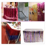 Metallic Silver Foil Fringe Pa