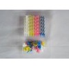 Smokeless 24Pcs Striped Spiral Birthday Candles Colorful Birthday Bougie
