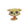 Yellow Eco - Friendly Flocked Animal Toys , 4.5cm Children Cat Stuffed Toy