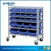 Cheap storage design custom light duty plastic mobile bin rack