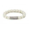 Vintage Champagne Costume Pearl Bracelets With Diamond Magnetic Clasp