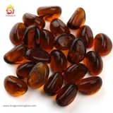 1 Inch Amber Glass Cashew For